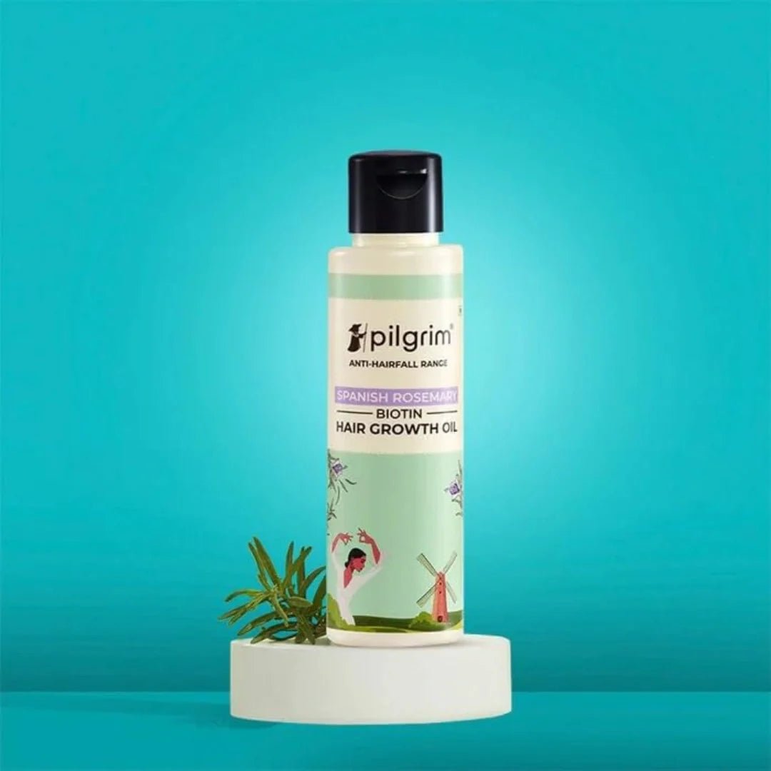 plgghir - Pilgrim Spanish Rosemary & Biotin HairGrowth Oil to Control Hair Fall & Strengthens Hair 100ml - Looknstyle