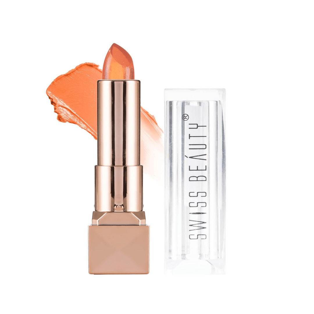sblipstick - Swiss Beauty Glitter Color Change Gel Lipstick | Moisturising | Glossy Finish | Gives a Natural Colour | Lightweight | Shade - 01, 3.6gm - Looknstyle