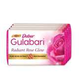 dbglbsp - Dabur Gulabari Pure Rose Soap 150g (Pack of 4) | Moisturizing Bathing Soap for Radiant Glowing Skin & Body - Looknstyle