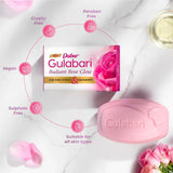 dbglbsp - Dabur Gulabari Pure Rose Soap 150g (Pack of 4) | Moisturizing Bathing Soap for Radiant Glowing Skin & Body - Looknstyle