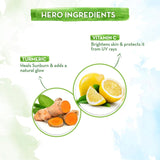 Mamaearth Vitamin C Glow Getter Duo | Vitamin C Face Wash - 100 ml & Vitamin C Daily Glow Sunscreen SPF50 ++ - 50 g