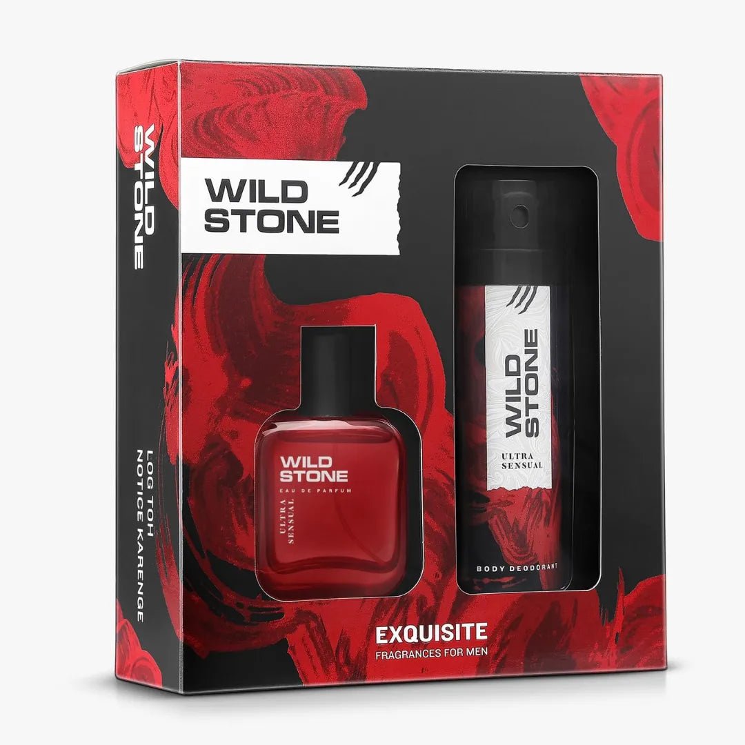 wsgs - Wild Stone Perfume & Deo Gift Set For Men With Ultra Sensual Deodorant Spray, 150ml & Perfume, 50ml Premium Gift For Him - Looknstyle