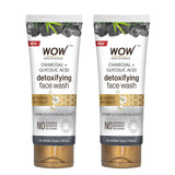 WOW Skin Science Wow Activated Charcoal Infused With Activated Charcoal Face Wash - 100ml (Pack of 2)