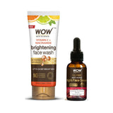 WOW Skin Science Brightening Vitamin C Face Wash-100ml & Anti Aging Night Face Serum - OIL FREE-50ml