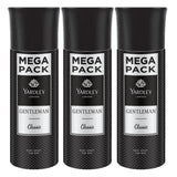 Yardley London Gentleman Classic Deo Body Spray for Men - 220ml (Pack of 3)