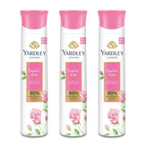 Yardley London pink english rose deo PACK OF 3 Deodorant Spray - For Women (450 ml)