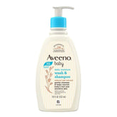 avbawsmp - Aveeno Baby Daily Moisture Wash & Shampoo | Gentle Cleanser for Head to Toe | for Dry & Sensitive Skin 532ml - Looknstyle