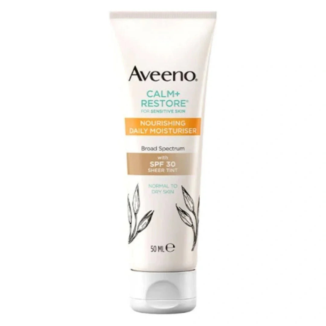 Aveeno Calm + Restore Tinted Moisturizer Sunscreen SPF30 Dry Sensitive Skin (50ml) - Deals999