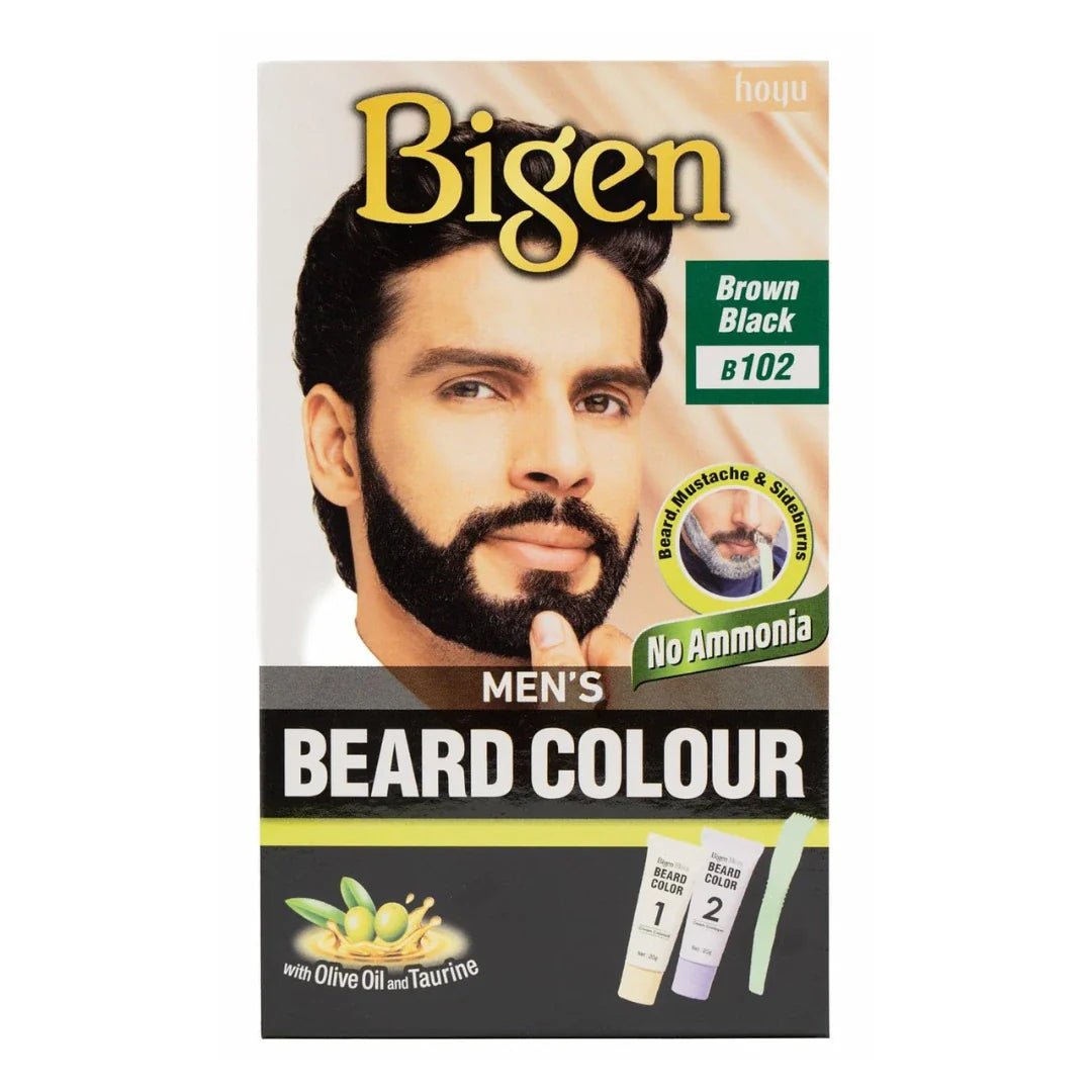 bgnb1102 - Bigen Men's Beard Color, 40g - Brownish Black B102 (Pack of 1) - Looknstyle