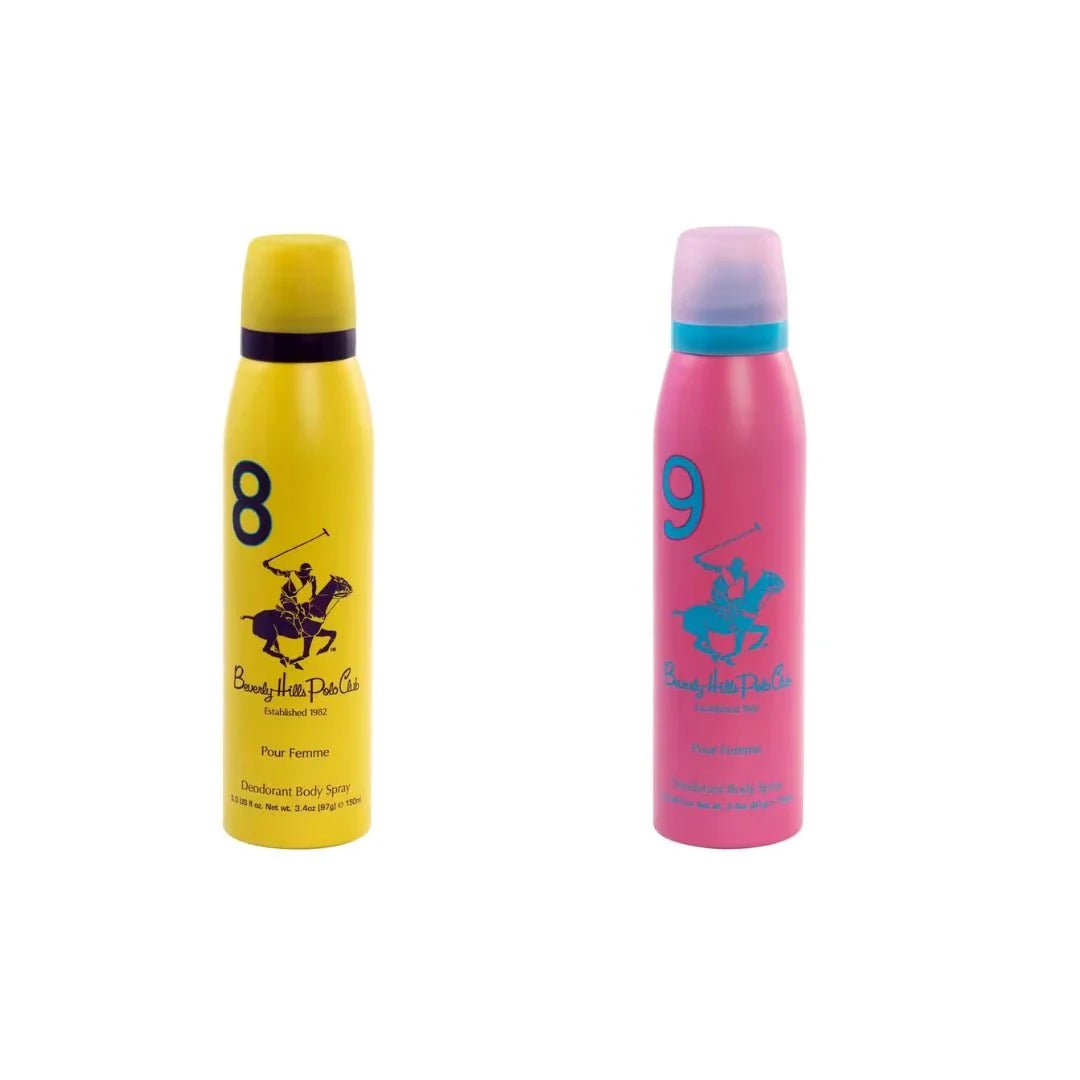 plodo8n8wmn - Beverly Hills Polo Club No.8 and No.9 combo deodorant for women 150ml - Looknstyle