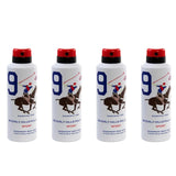 Beverly Hills Polo Club No.9 deodorant for men 175ml pack of 4 - Deals999