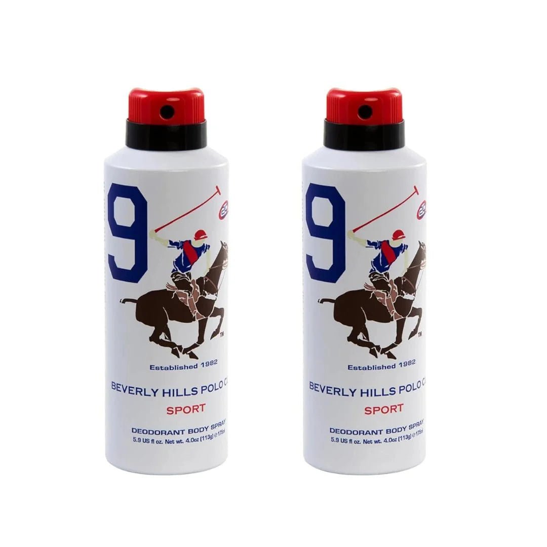 plo9no2 - Beverly Hills Polo Club No.9 (Mens) Deodarant 175 ml, Pack Of 2 - Looknstyle