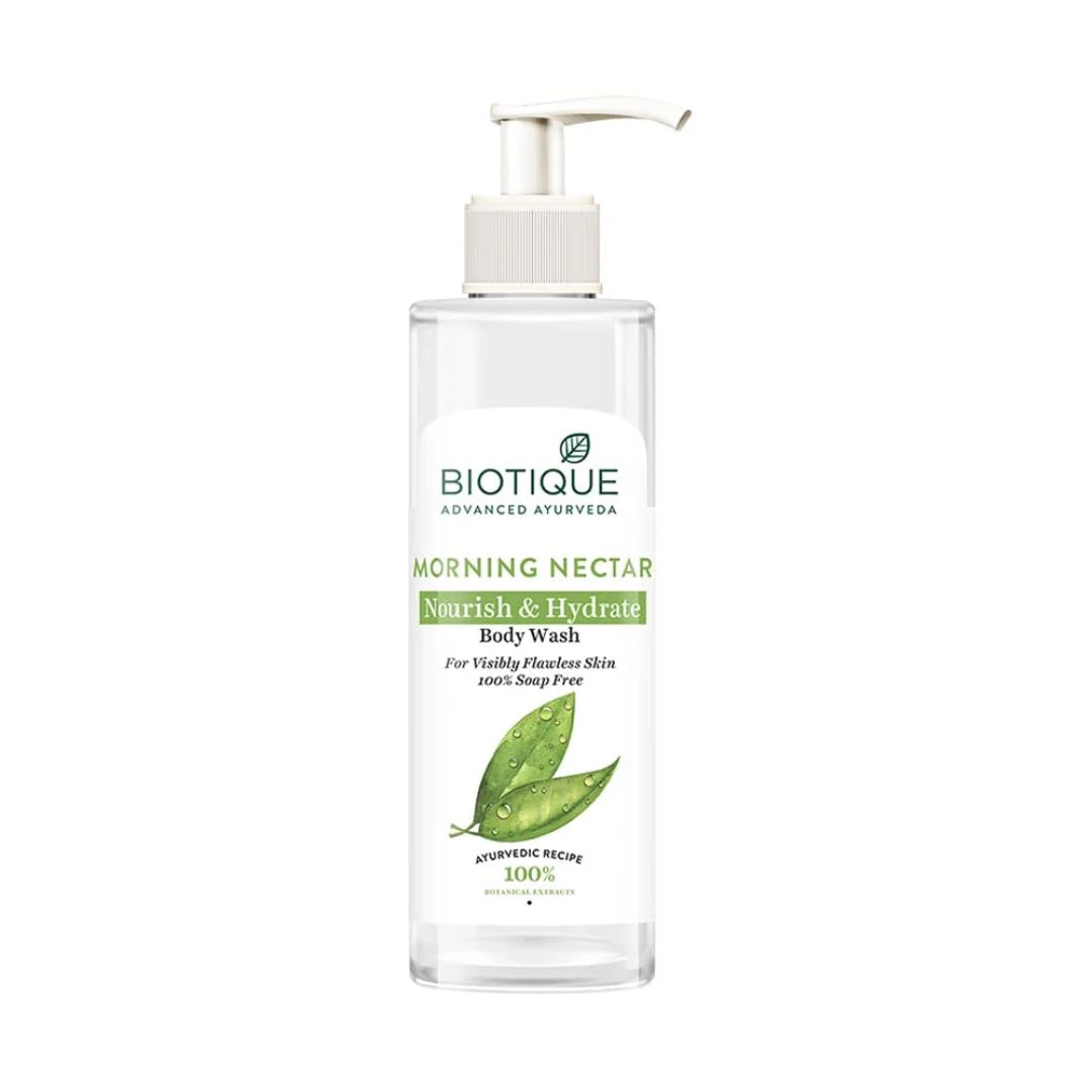 biomnbw - Biotique Morning Nectar Nourish & Hydrate Body Wash (200ml) - Looknstyle