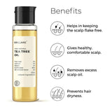bttho - Brillare Tea Tree Hair Oil, with the Goodness of Lemon & Sunflower Oil, Dry, Itchy Scalp, 100% Natural Hair Oil, 100ml - Looknstyle