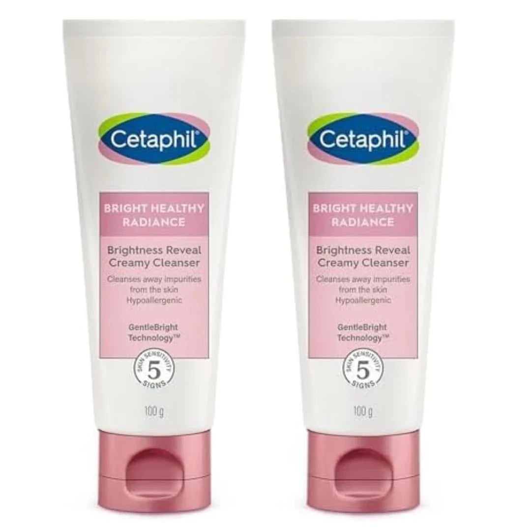 Cetaphil Brightness Reveal Creamy Cleanser | Brightening Face Wash for Uneven Skin Tone - 100g (Pack of 2) - Deals999
