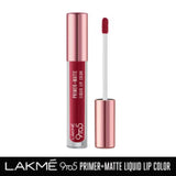 Lakme 9to5 Primer + Matte Liquid Lip Color - MP3 Dusty Rose (4.2ml)