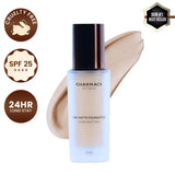 Charmacy Milano Matte Foundation - 02 - 24Hr, SPF25, Waterproof, Full Coverage, Lightweight, HD Finis - Deals999