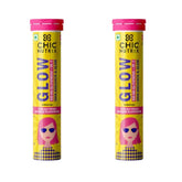Chicnutrix Glow- 20 Effervescent Tablets| Japanese Glutathione & Vit. C (pack of 2)