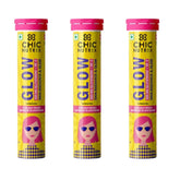 Chicnutrix Glow- 20 Effervescent Tablets| Japanese Glutathione & Vit. C (pack of 3)