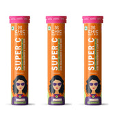 Chicnutrix Super C - Natural Vitamin C & Zinc for Clear & Acne Free Skin | 1000mg Amla Extracts (pack of 3)