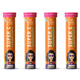 Chicnutrix Super C - Natural Vitamin C & Zinc for Clear & Acne Free Skin | 1000mg Amla Extracts (pack of 4)