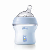 Chicco Natural Feeling 150ml Baby Milk Feeding Bottle with Wide Neck, Anti-Colic for Easy Milk Flow, for Babies & Toddlers 0m+ (Blue)