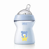 vhvbtleblu250 - Chicco Natural Feeling 250ml Baby Milk Feeding Bottle with Wide Neck, Anti - Colic for Easy Milk Flow, for Babies & Toddlers 2m+ (Blue) - Looknstyle