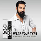 WILD STONE CODE Chrome Long Lasting No Gas Body Perfume Spray For Men, 120Ml