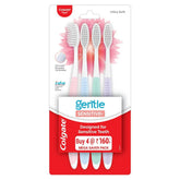 Colgate Gentle Sensitive Soft Bristles Manual Toothbrush For Adult Combo Pack Offer - 4Pcs, Multi Colour