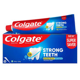 cclst250x2 - Colgate Strong Teeth Toothpaste, 500g, India’s No: 1 Toothpaste Brand, Calcium - boost Tooth Paste for 2X Stronger Teeth, Whitens Teeth, Fresh Breath & Prevents Cavities (Combo Pack Offer) - Looknstyle