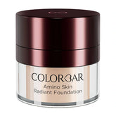 Colorbar Amino Skin Radiant Cream Foundation, Sand Medium 005, 15g | Smooth and Satin finish | High - coverage | Suitable for all skin types - Deals999