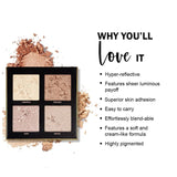 Daily Life Forever52 4 Color Palette Smooth Shine Highlighter Waterproof Long - Lasting Easy - To - Blend Shimmery Powder for Perfect Face Makeup (Desert Glow) DGH002 DGH002 - Deals999