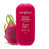 dotsun-Dot & Key Dragon Fruit Bounce Sunscreen In-Vivo Tested SPF 50+ PA++++, With New-Age UV Filters, Lightweight, Cushion-Gel Texture, Fast-Absorbing, Niacinamide Infused, Broad Spectrum Protection || 50g-Looknstyle