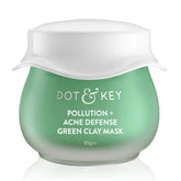 dtkgclmsk - Dot & Key Skin Care Pollution + Acne Defense Green Clay Mask (85gm) - Looknstyle