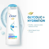 Dove Glycolic + Hydration Shampoo 650 ml with 5% Hydra - Glycol for Upto 100 hours of hydrated, fluid hair. - Deals999
