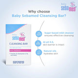 Sebamed Baby Cleansing Bar|pH 5.5 |Newborn bathing|Soap Free|Tear Free|150 gm
