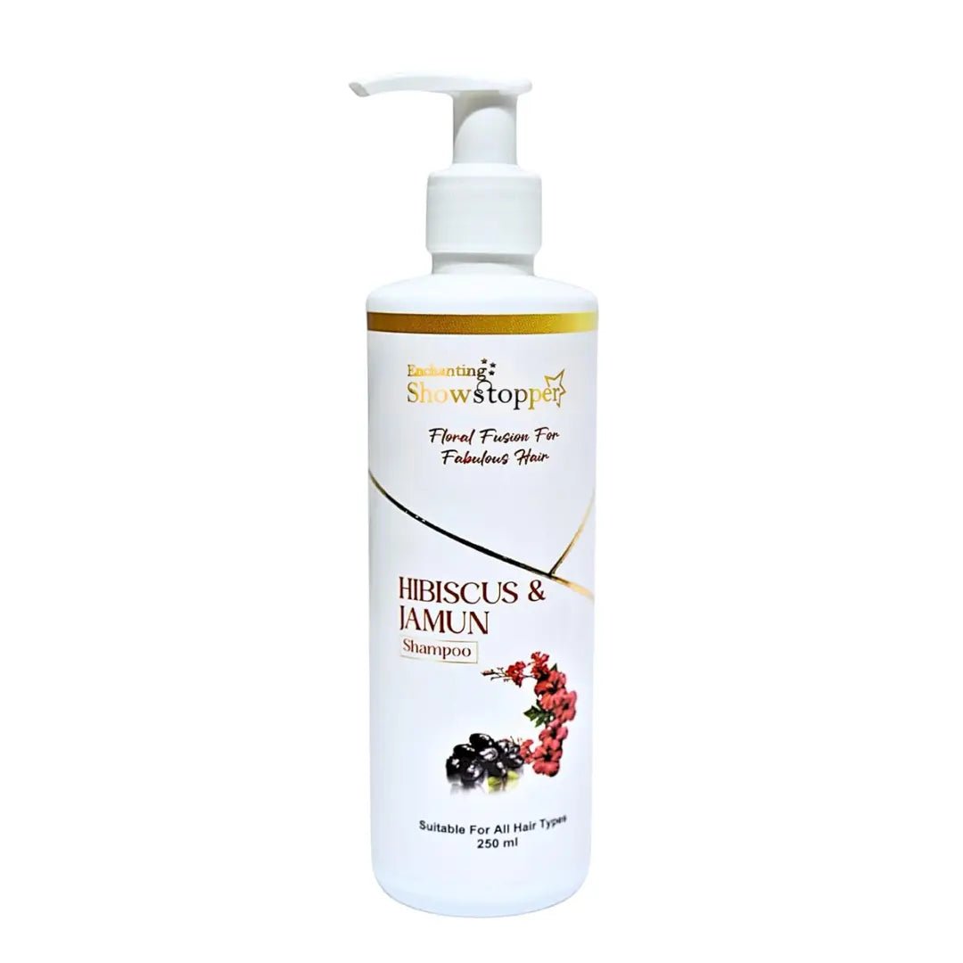 SHOWSTOPPERHIBISCUC&JAMUNSHAMPOO - Enchanting Showstopper Hibiscus & Jamun Hair Shampoo for Nourished, Soft & Manageable Hair | Shine Boosting Floral Essence Scalp Cleanser | Gentle. - Looknstyle