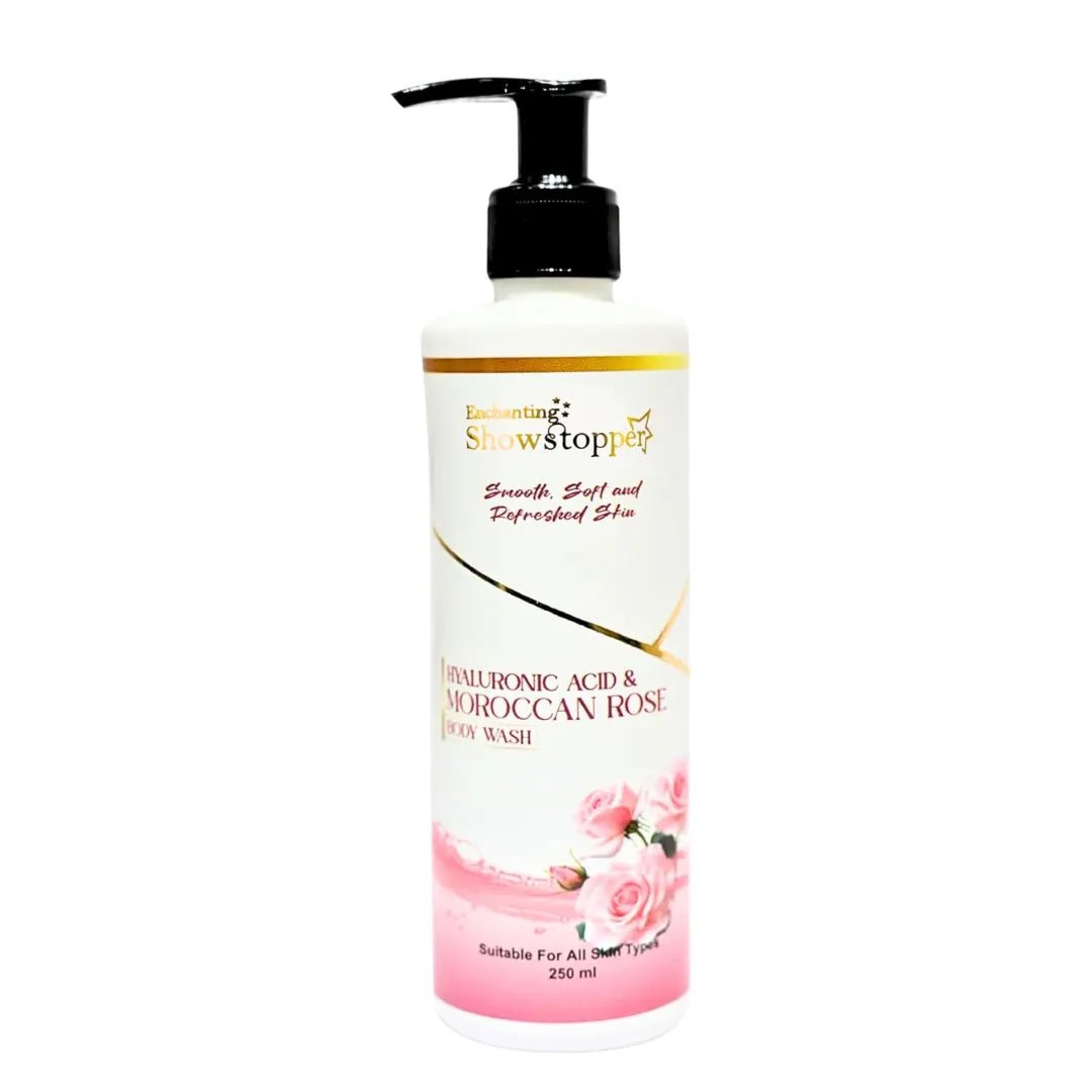 SHOWSTOPPERMOROCCANROSEBODYWASH - Enchanting Showstopper Hyaluronic Acid Body Wash with Moroccan Rose & Honey, Intense Moisturizing & Hydrating Cleanser for Soft, Smooth Skin, Gentle. - Looknstyle