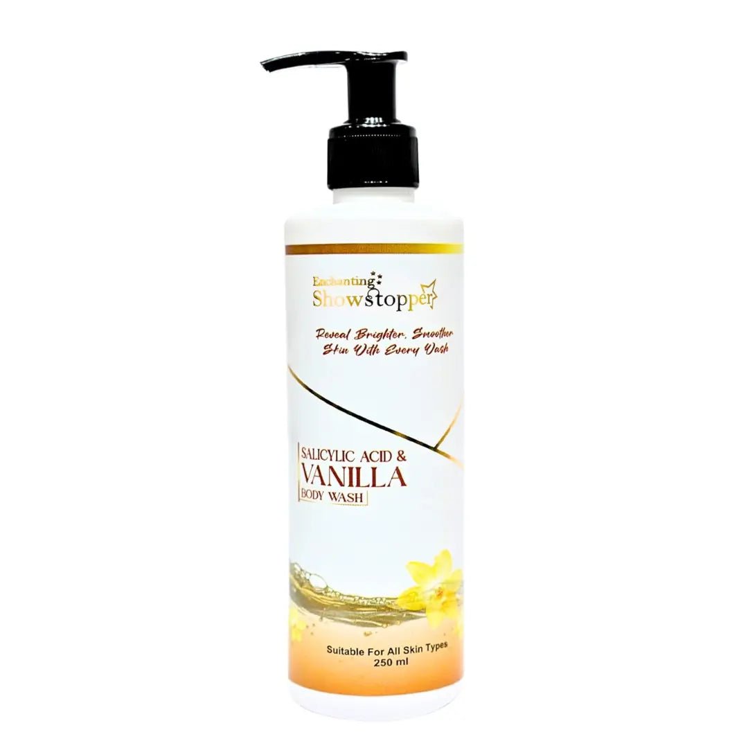SHOWSTOPPERVANILLABODYWASH - Enchanting Showstopper Salicylic Acid & Vanilla Body Wash for Men & Women | Gentle Exfoliating Body Cleanser for Acne - Prone Skin, Deep Pore. - Looknstyle