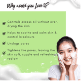 SHOWSTOPPERTEATREEFACEWASH - Enchanting Showstopper Tea Tree Refresh Foaming Face Wash | Deep Pore Cleansing Oil Control Face Cleanser with Tea Tree | Refreshing, pH Balanced Face Wash. - Looknstyle