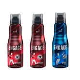 Engage Deo Combo 2 Intrigue & 1 Spirit 165 ml Deodorant Spray - For Men (495 ml, Pack of 3)