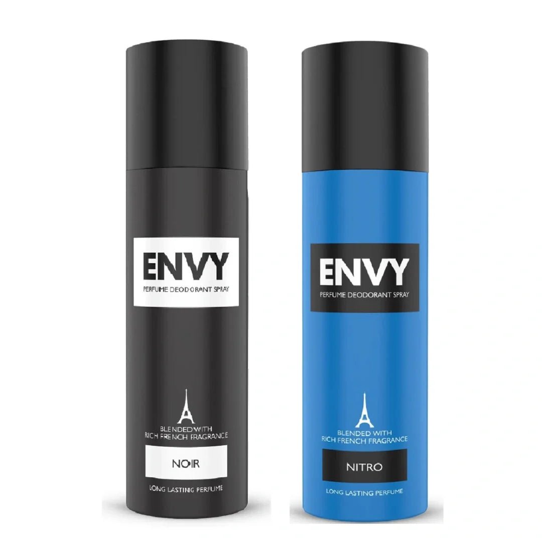 eny42 - Envy Nitro & Noir Deodorant | Long Lasting Deodorant for Men 120ml (Pack of 2) - Looknstyle