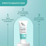 FIXDERMA Dewrav Gentle & Hydrating Face Wash with 6% Oats Extract,Hyaluronic Acid,Vitamin B5,Bisabolol,Soothes Irritated Skin,Provides Hydration,Face Cleanser For Sensitive,Dry to Normal Skin,100Ml