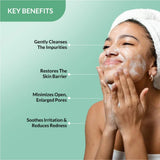Fixderma Dewrav Barrier Repair & Pore Minimizing with 2% Niacinamide Face Wash | Cica Extract & Ceramide Improves Skin Barrier & Soothes Irritated Skin | For Normal, Dry & Sensitive Skin | 100Ml