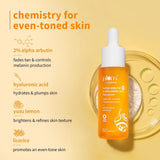 Plum 2% Alpha Arbutin & Hyaluronic Acid Face Serum | Fades Tan | Brightens Skin | Controls Melanin Production | with Yuzu Lemon & Licorice | Fragrance-Free | 100% Vegan | 30 ml
