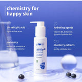 Plum Salicylic Acid Foaming Face Wash | Fights Active Acne, Blackheads & Breakouts | with Glycolic Acid & Fruit AHAs | All Skin Types | Creamy Face Cleanser for Women & Men | 110ml