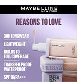 Maybelline New York Super Stay Lumi-Matte Liquid Foundation - 128, Up To 30H Long Wear, Water & Transfer Proof. SuperStay Lumi-Matte Liquid Foundation comes with Non-comedogenic & Vegan Formula | 35ml