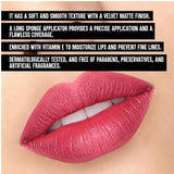 Colorbar Kiss Proof Lip Statin Matte Finish, hollywood001, 6.5ml | Enriched with vitamin E | Preservative free | Longlasting