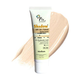 fixdermaspf - Fixderma Shadow Tinted Sunscreen Medium SPF 50 PA+++ | 1% Hyaluronic Acid & Vitamin E | Brightens & Nourishes the Skin | UVA & UVB Protection | Lightweight | No White Cast | For All Skin Types - 30gm - Looknstyle