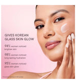 QUENCH BOTANICS Mon Ultra Light Moisturizing Gel with 2% Niacinamide, Nourishes & Adds a Radiant Glow with Cherry Blossom, Grapefruit, Pearl & Moringa Seed Oil, White, 50 ml